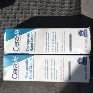 (2) CeraVe Therapeutic Hand Cream Skin Protectant 3OZ boxed & sealed